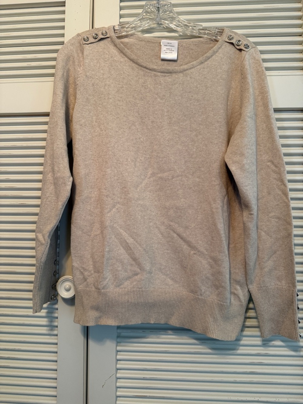 100% Cotton Sweater with Button Details